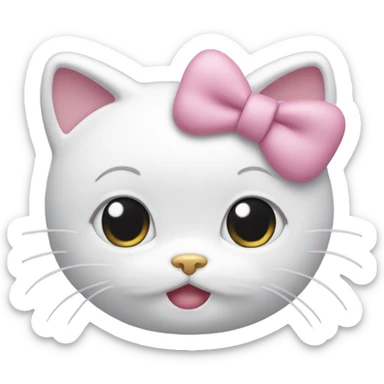 hello kitty hear sticker