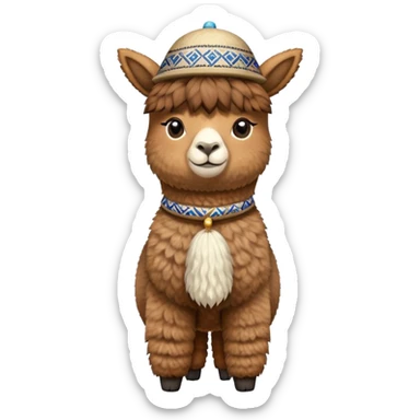Alpaca with a yarmulke  sticker