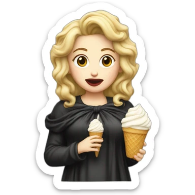 Madonna eat ice cream sticker
