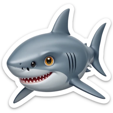 Shark with eyestars sticker