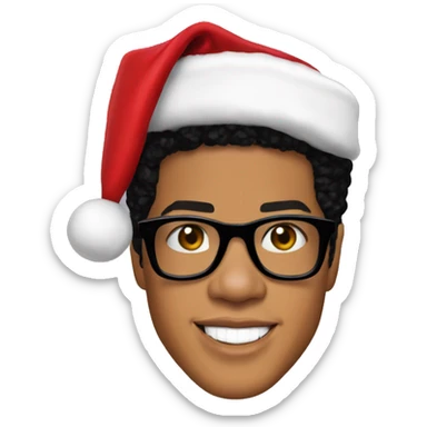 bruno mars as santa sticker