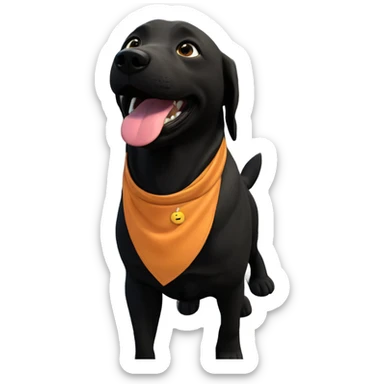 dog enjoying nature's beauty sticker