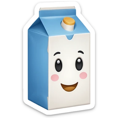 Milk carton sticker
