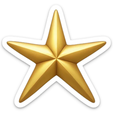 eight pointed golden fantasy star sticker