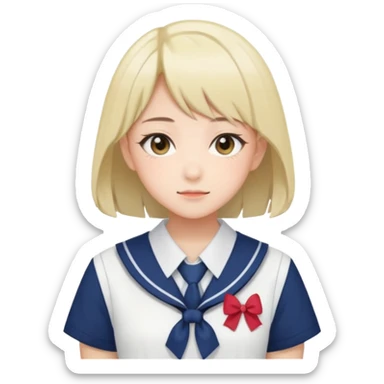 Anime girl named lili chan  with Seifuku sticker