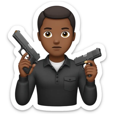 Black person with a Glock sticker