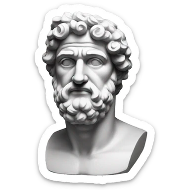 greek statue bust sticker