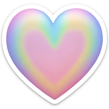 pastel rainbow heart sticker