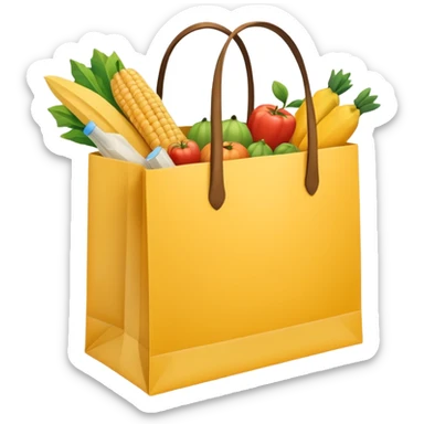 shopping bag yellow sticker