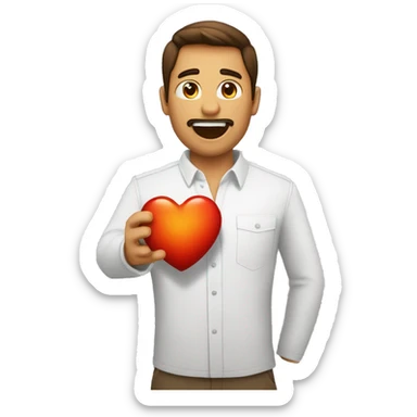 Corazón envuelto en vendas y rodeado de fuego sticker