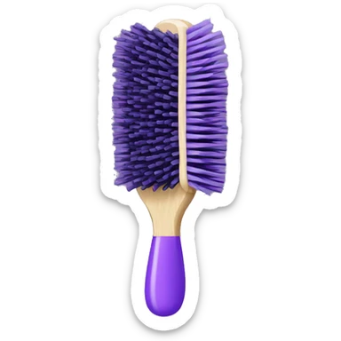 Purple hair brush  sticker