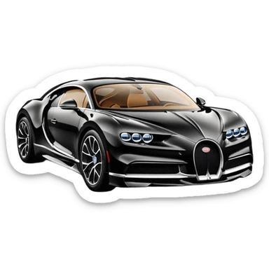black bugatti chiron made from diamonds sticker