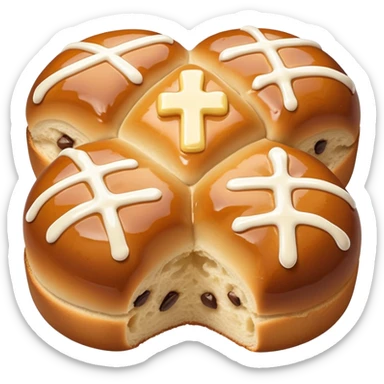 Hot cross buns sticker