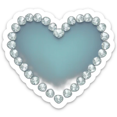 A heart made of diamonds sticker