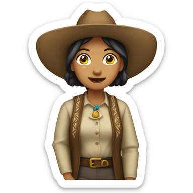 Mujer con pecos sticker