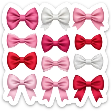 Cute girly bows sticker