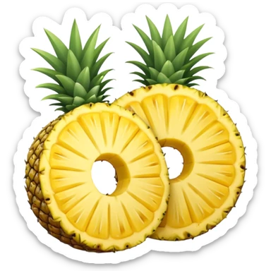 pineapple slice circular no leaves sticker