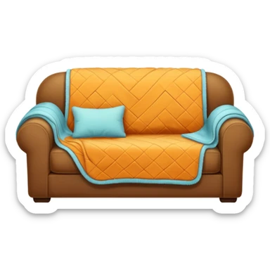 cozy couch blankets sticker