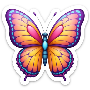 butterfly with heart sticker