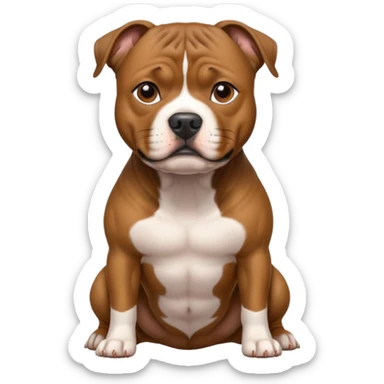 brindle staffordshire bull terrier sticker
