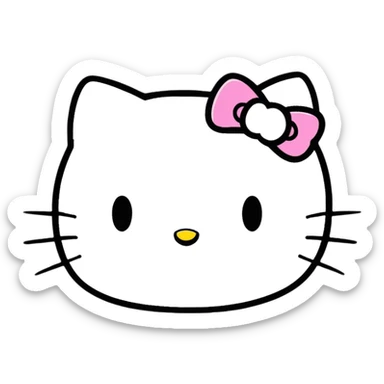Hello Kitty head sticker