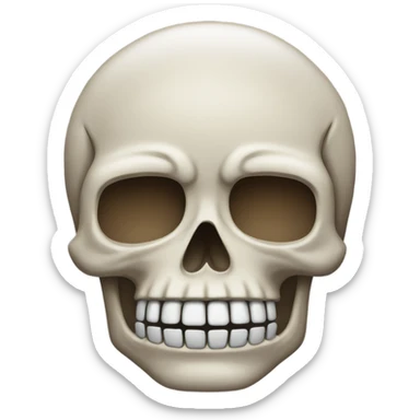 Stressed out skull emoji sticker