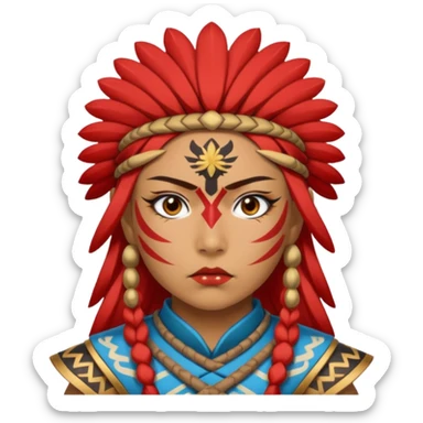 yayoi warrior face sticker