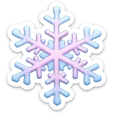 pastel pink snowflake  sticker