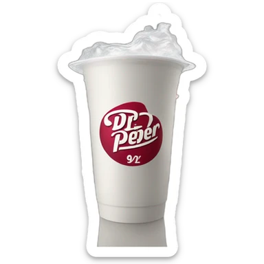 64 oz diet dr pepper in a gas station cup sticker