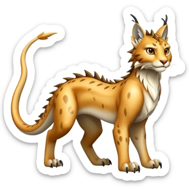Dragon-type Fakémon-Lynx full body sticker