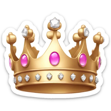 Pink gold crown  sticker