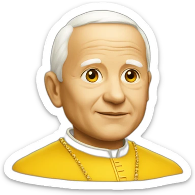 john-paul-ii-skin-color-very-saturated-yellow-skin sticker