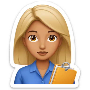 Planning girl sticker