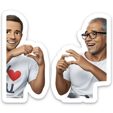 smiling boys in car interior sticker