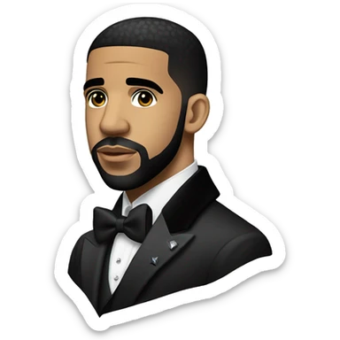 Iconic-style Candid Likeness Drake:

A suave figure with a clean-cut look, diamond studs, and a thoughtful expression. Known for his smooth charisma and introspective vibe, effortlessly blending style and emotion. sticker