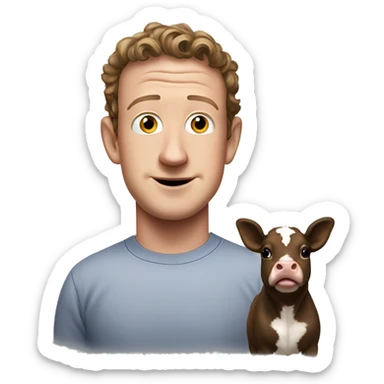 mark zuckerberg with cowbo sticker