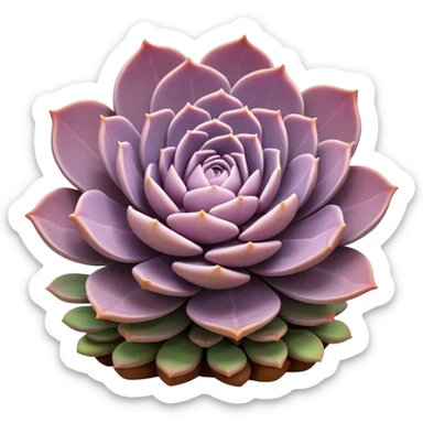 Mauve succulent sticker