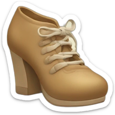 Asiatique avec des chaussures sticker