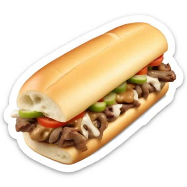 Foot long Philly cheese steak sub Sandwich  sticker