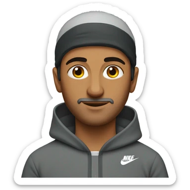 arab men with nike tracksuit set sticker