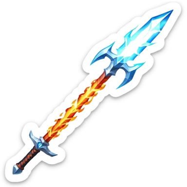 Fire sword x lightning x ice x wind sticker