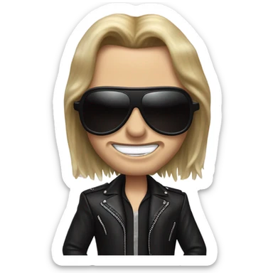 Photorealistic Gene Simmons with Macaulay Culkin  sticker