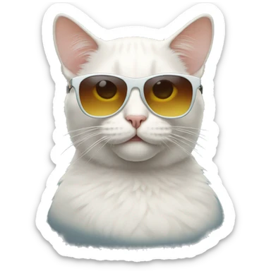 Cat with sunglasses sticker