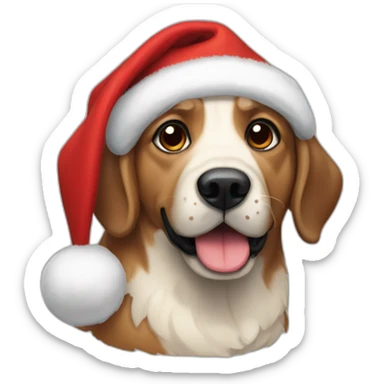 perros navideños sticker