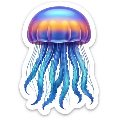 jellyfish with unique design and color but i want a simple one i dont want color orange and blue sticker
