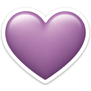 A heart with mauve sticker