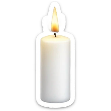 White candle sticker