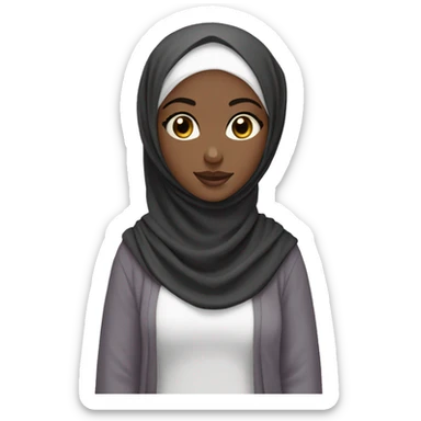 Black hijabi gril￼ sticker
