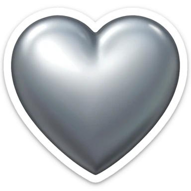 silver heart emoji sticker