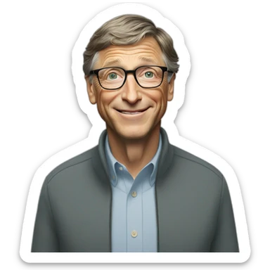 bill gates receiving a gift but without the gift sticker